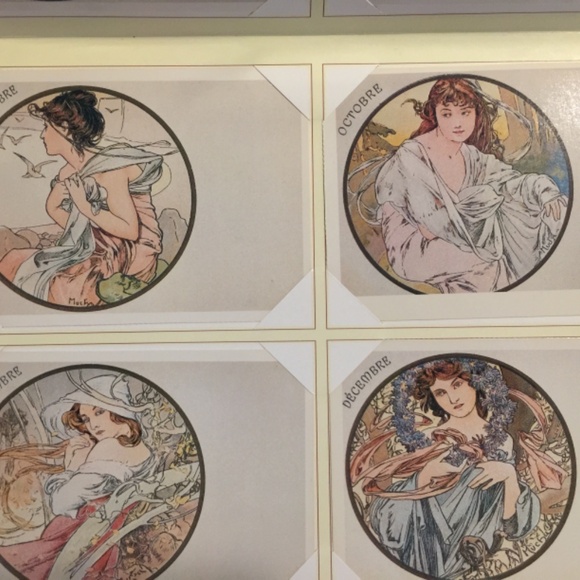 Alphonse Mucha post cards January to December - Picture 3 of 4